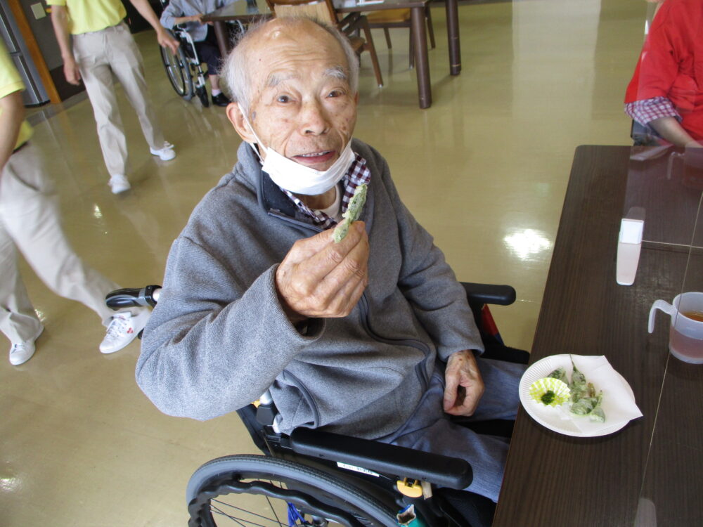 静岡市駿河区有料老人ホーム_お茶の新芽の天ぷら